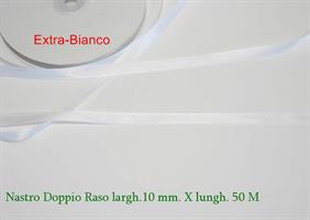 Nastro Doppio Raso Extra Bianco 10Mm 10*180