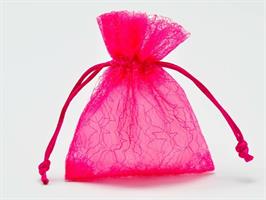 Sacchetto Organza Fantasia Fucsia 9x10 Cm 120*2400