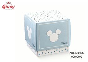 Scatolina Mickey Mouse 9x9x9 Cm Colore Blu E Bianco 10*200