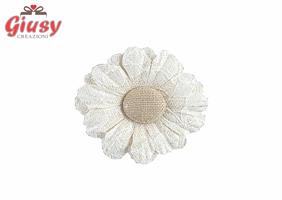 Set 12 margherite Pizzo Bianco D.58 Mm 1*96