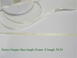 Nastro Doppio Raso Panna 10mmx50m