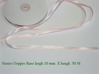 NASTRO DOPPIO RASO ROSA 10X50MT