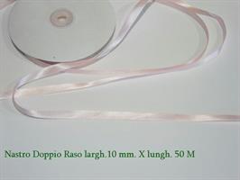 NASTRO DOPPIO RASO ROSA 10X50MT