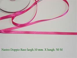 Nastro Doppio Raso Fuxia 10MMX50MT