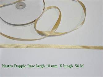 Nastro Doppio Raso Beige 10mmx50m