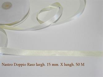 Nastro Doppio Raso Panna 15mmx50m