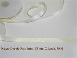 Nastro Doppio Raso Panna 15mmx50m