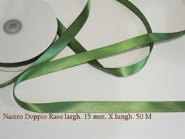 Nastro Doppio Raso Verde 15mmx50m