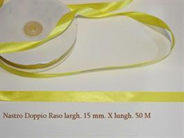 Nastro Doppio Raso Giallo 15 Mmx50 Metri