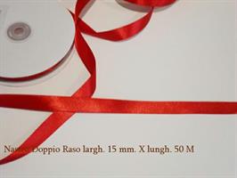 Nastro Doppio Raso Rosso 15mmx50m