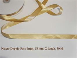 Nastro Doppio Raso Beige 15 MmX50 Metri