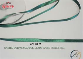 Nastro Doppio Raso Verde Scuro 15MM X 50M