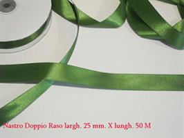 Nastro Doppio Raso Verde 25x50 MM