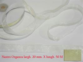 Nastro Organza Panna 20MMX50MT