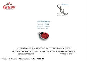 Ciondolo Coccinella Rossa Con Moschettone