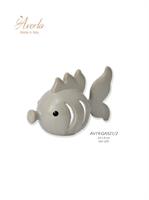 Pesce Marina in Ceramica Di Capodimonte Fango Con Led 14xh.12Cm Completa Di Scatola