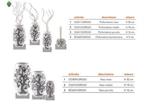 Profumatore Bottiglia Ovale Grande 9 Cm Con Albero Della Vita Grigio