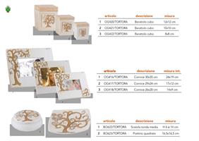 Scatola Tonda Media 6 Cm Con Albero Della Vita Tortora