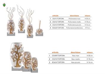 Vaso Ad Uovo Piccolo 16 Cm Con Albero Della Vita Tortora