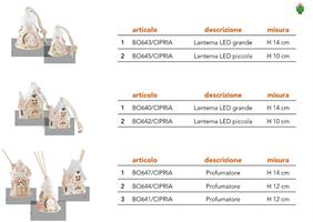 Lanterna Casetta Con Tetto Spiovente Con Led H 14 Cm Cipria