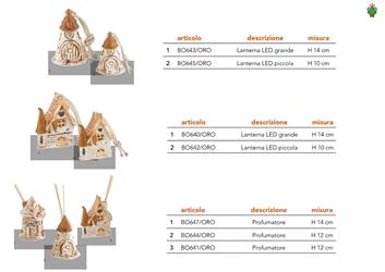 Profumatore Casetta Con Tetto A Cono Con Albero H 14 Cm Oro