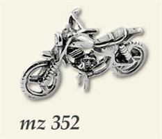 Motocicletta Ottone Bagno Argento