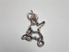 Ciondolo Filo Calciatore In Ottone Placcato Argento 3.5 Cm