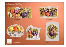 Portapresine Con Cestino 3 Ganci Frutta Colorata Shopper Inclusa