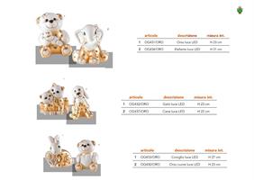 Mamma Orso Maxi H.23 Cm Con Orsetto Luce Led Oro