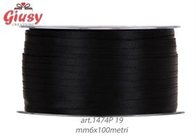 Nastro Raso Nero Mm 6x100 Metri