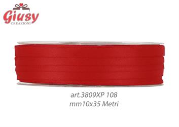 Doppio Raso Satin Matto Rosso Mm 10x35 Metri