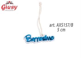 Applicazione In Legno Con Scritta Battesimo Boy In Plexi L.5 Cm 12*1440