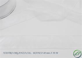 Nastro Organza Bianco 40mmx50mt