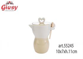 Moka In Porcellana Beige 10x7xh.11 Cm 1*48