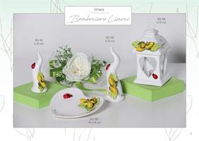 Piattino a Cuore in Ceramica Di Capodimonte 14 Cm Con Applicazione Limone Completo Di Scatola