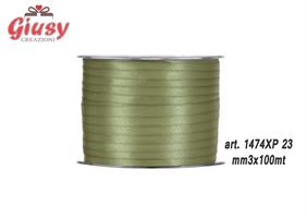 Nastro Doppio Raso Mm3x100 Metri Colore Sage