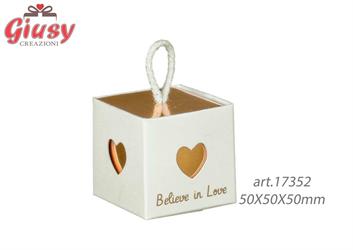 Astuccio Cubo Belive Love 50x50x50Mm 10*100