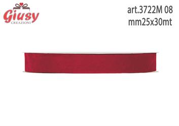 Nastro Double Velluto Colore Rosso Mm25x30 Metri