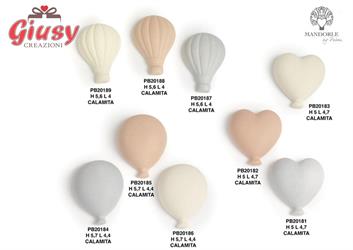 Calamita Palloncino In Porcellana Color Bianco H.5,7 Cm 24*240