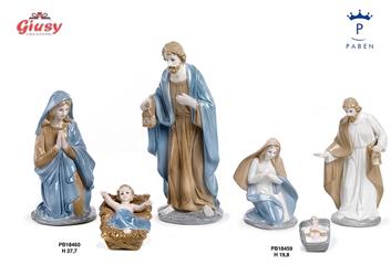 Set Natività 3 Soggetti In Porcellana 19,8 Cm 1*9