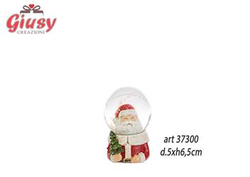 Babbo Natale In Resina Con Ampolla In Vetro Diametro 5xH.6,5 Cm 6*96