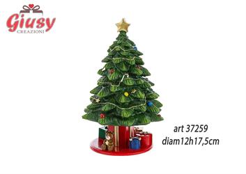 Carillon Albero Di Natale In Resina Diametro 12xH.17,5 Cm 1*12