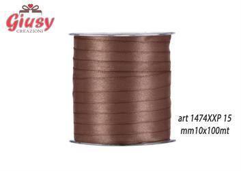 NASTRO RASO MM10X100MT LIGHT BROWN