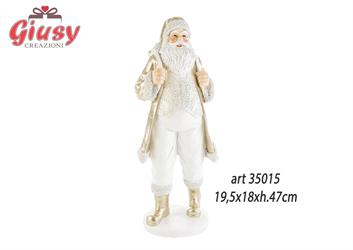 BABBO NATALE RESINA ORO 19,5x18xh.47 CM