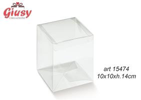 Scatola Automatica In Pvc Trasparente 10x10xH.14 Cm 10*200