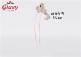 Orsetta Peluche Con Nastri Rosa H.12 Cm 12*144