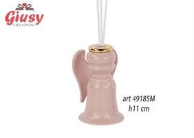 Diffusore  Angelo In Porcellana Decoro Plisse' RosaCon Essenza Da 50 Ml Completa Di Scatola 1*48